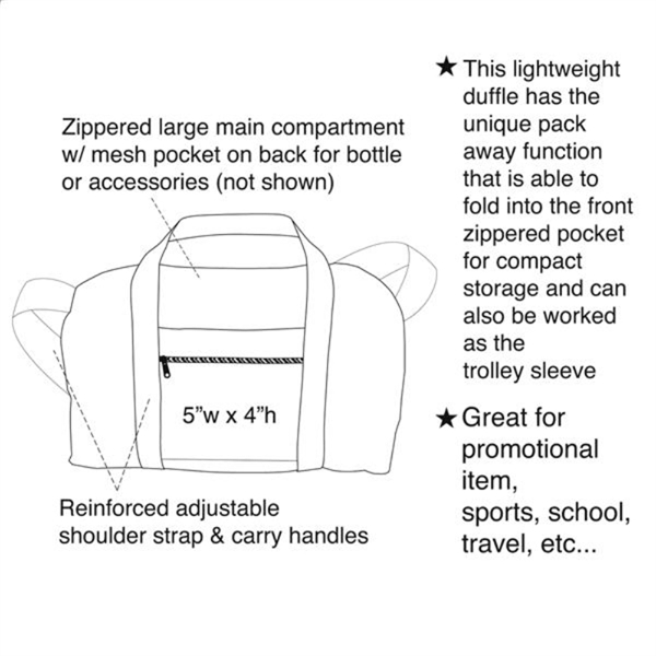 Pack-n-Go Lightweight Duffel, Duffel Bag, Travel Bag - Image 4