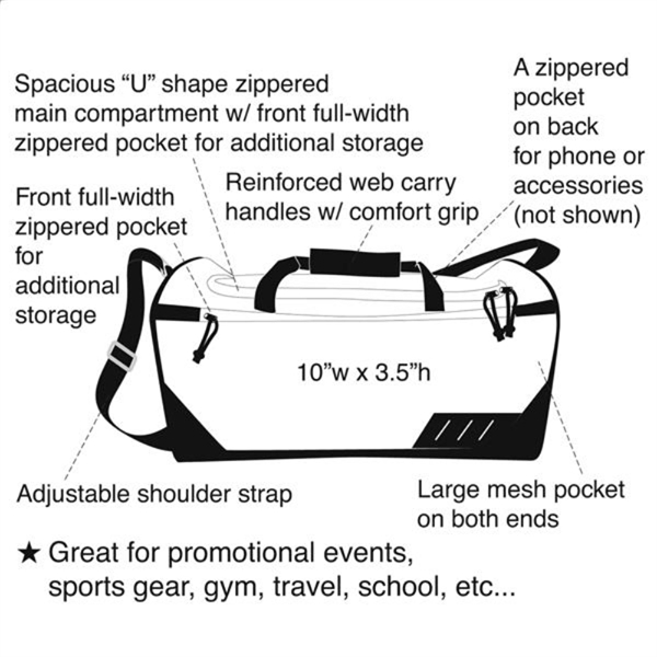 19" Trainer Duffel, Duffel Bag, Travel Bag, Gym Bag - Image 5