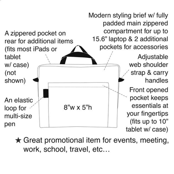 Performance Laptop Brief Personalised Briefcase - Image 3