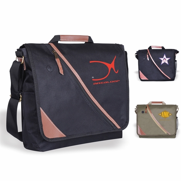 Deluxe Executive Messenger, Personalized Messenger Bag - Image 2