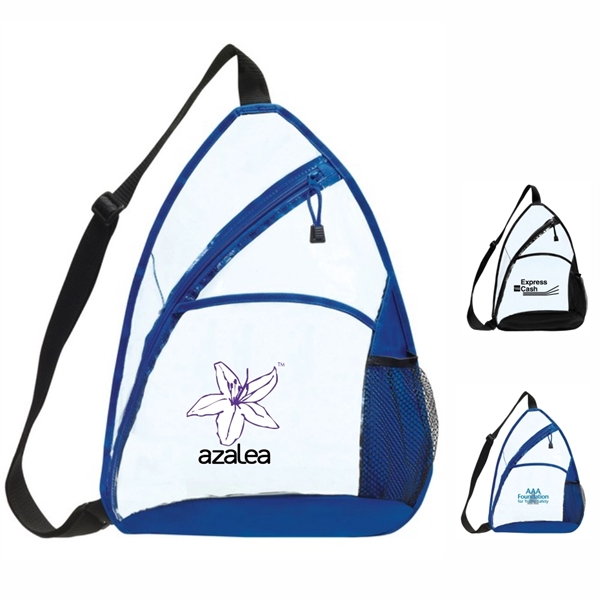 Transparent Sling Backpack, Personalized Backpack - Image 1
