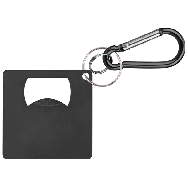 Large Square Shaped Bottle Opener with Carabiner - Image 4