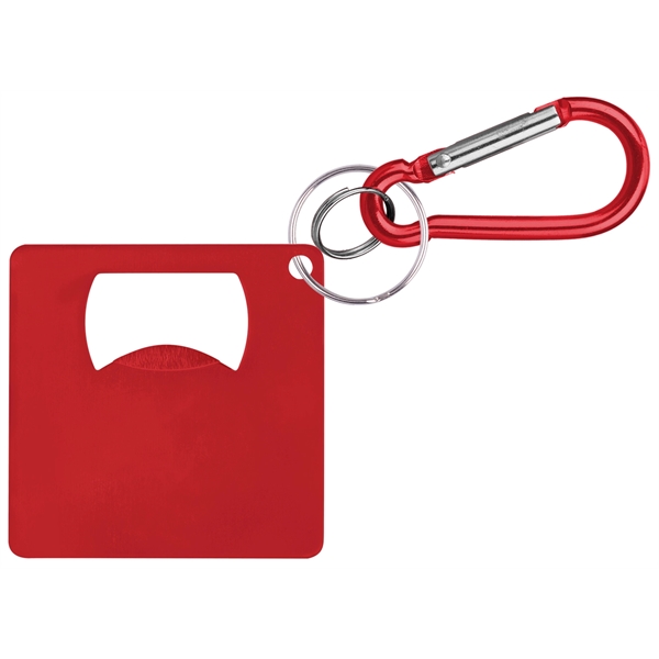 Large Square Shaped Bottle Opener with Carabiner - Image 5