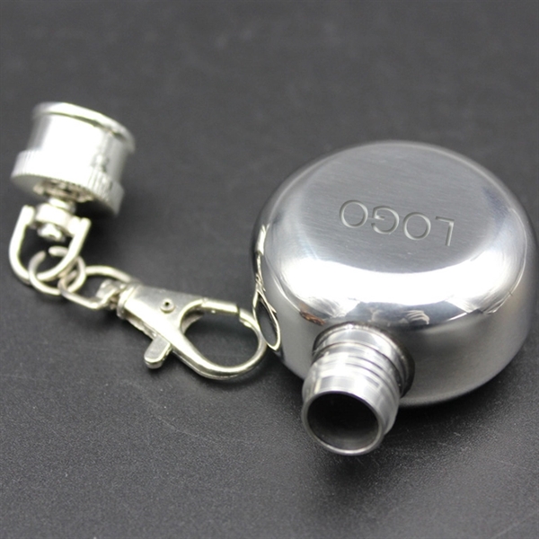 One Ounce Flask With Key Chain - Image 3