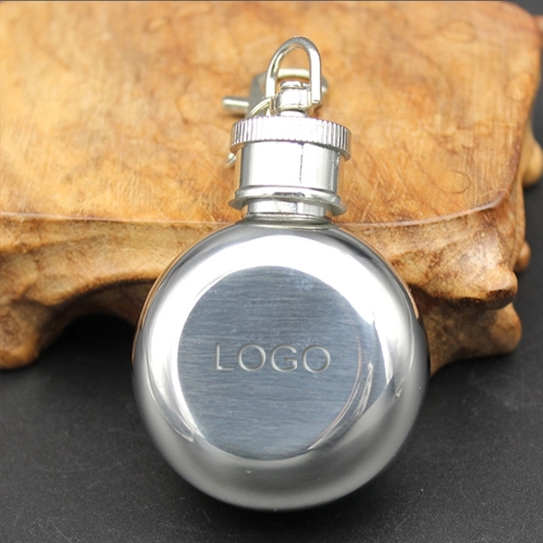 One Ounce Flask With Key Chain - Image 4