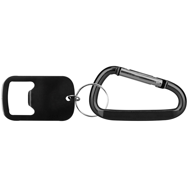 Metal Bottle Opener with Key Ring and Carabiner - Image 4