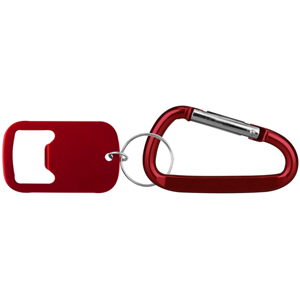 Metal Bottle Opener with Key Ring and Carabiner - Image 5