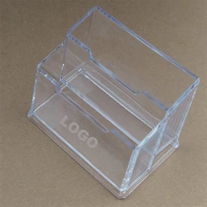 2 Tier Premium Acrylic Clear Business Card Holder