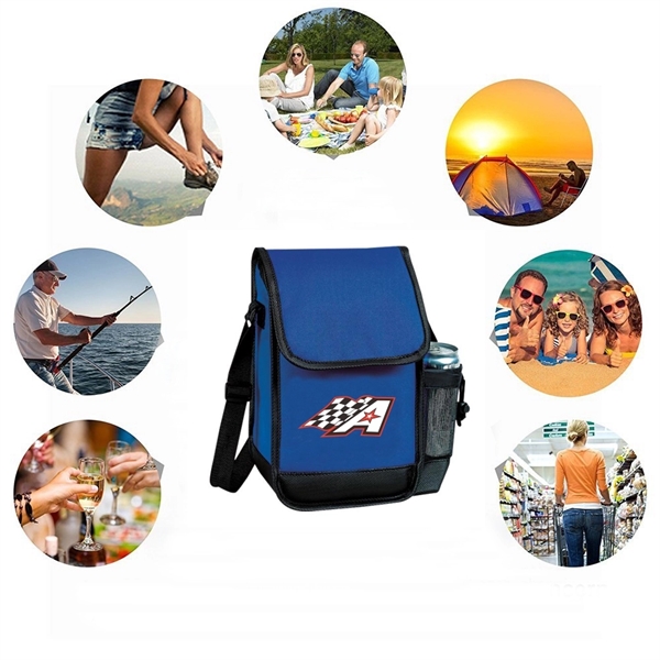 Executive Lunch Bag w/ Bottle Holder, Travel Cooler - Image 4