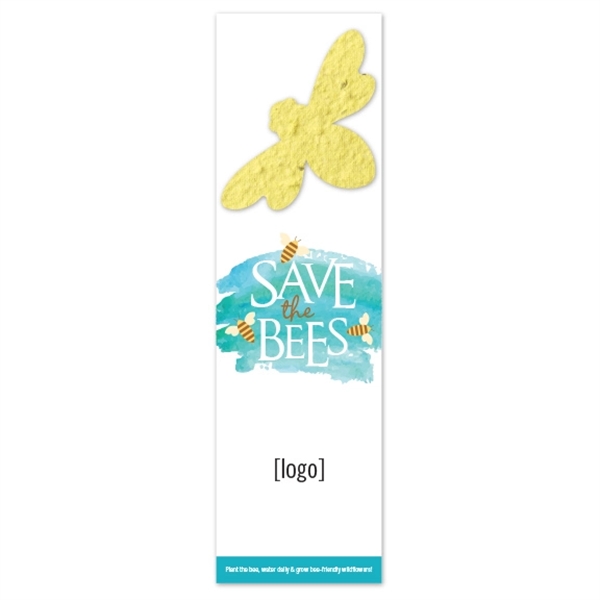Save The Bees Seed Paper Shape Bookmark - Image 2
