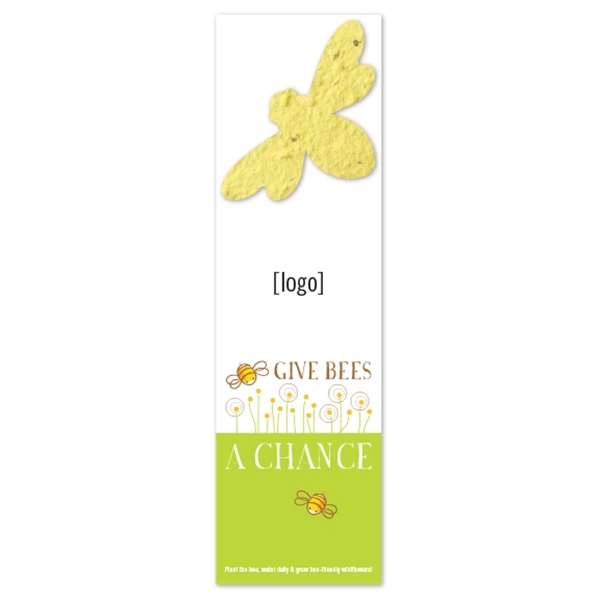 Save The Bees Seed Paper Shape Bookmark - Image 3