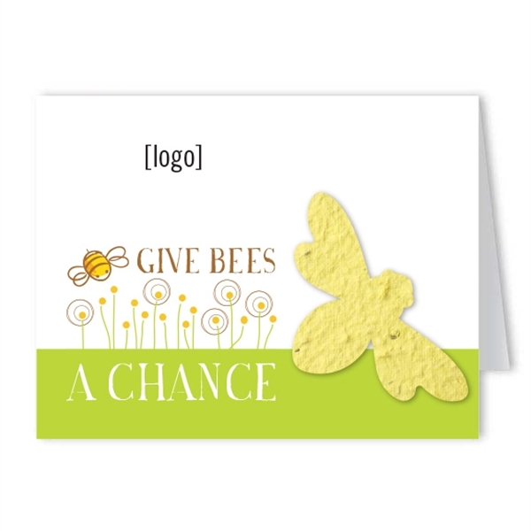 Save The Bees Seed Paper Shape Greeting Card - Image 3