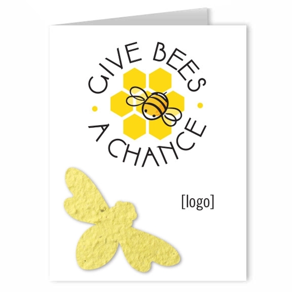 Save The Bees Seed Paper Shape Greeting Card - Image 4