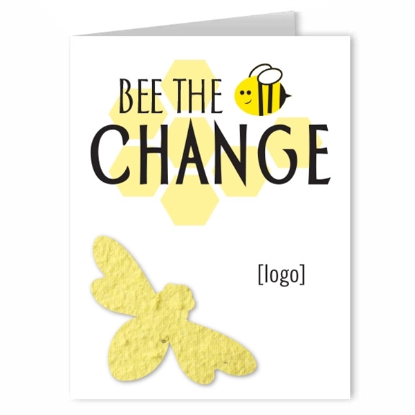 Save The Bees Seed Paper Shape Greeting Card - Image 5