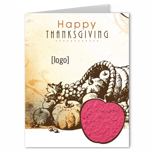 Thanksgiving Seed Paper Shape Greeting Card - Image 2