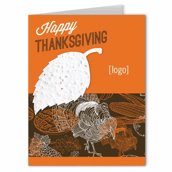 Thanksgiving Seed Paper Shape Greeting Card - Image 4