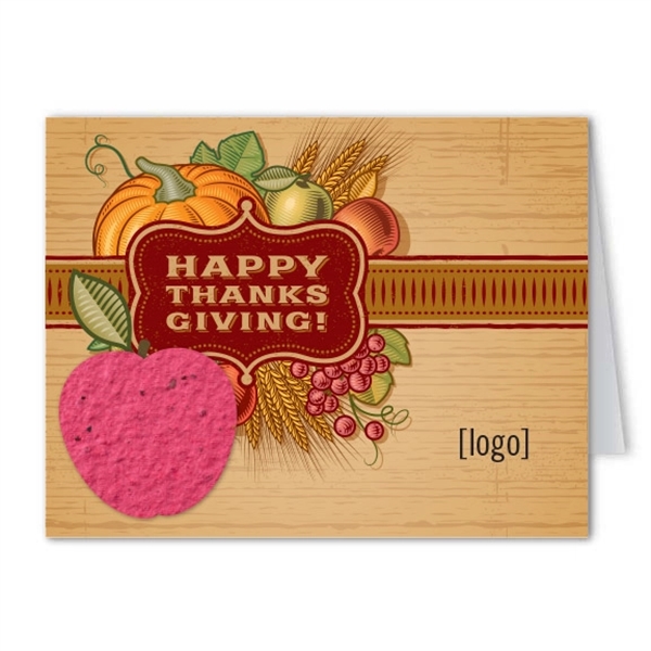 Thanksgiving Seed Paper Shape Greeting Card - Image 5