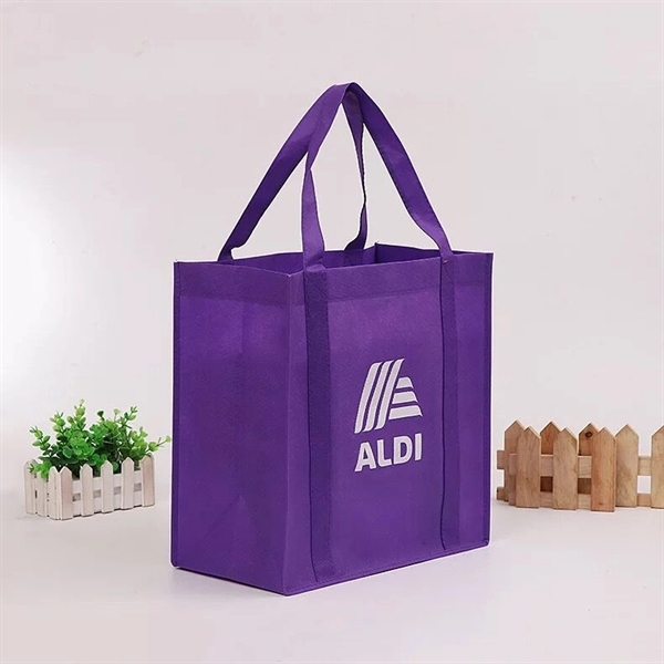 Promotional Non-Woven Grocery Tote Bag (13" W x 15" H x 8"D) - Image 8