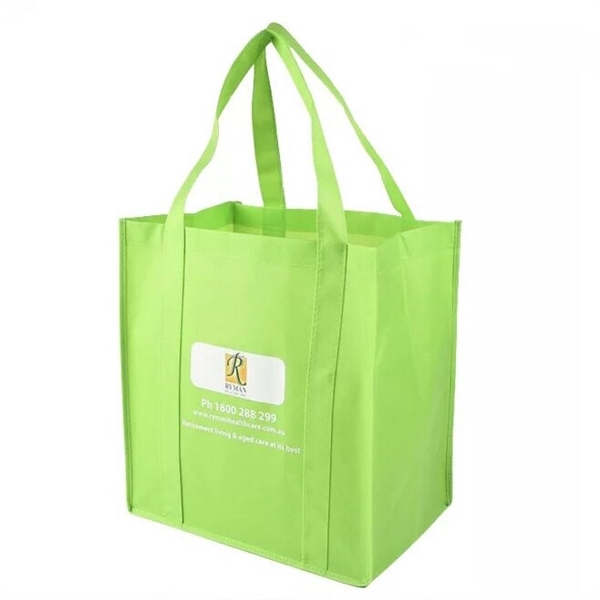 Promotional Non-Woven Grocery Tote Bag (12" W x 13" H x 8"D) - Image 13