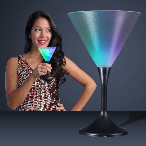 LED Martini Glass with Classy Black Base - Image 2