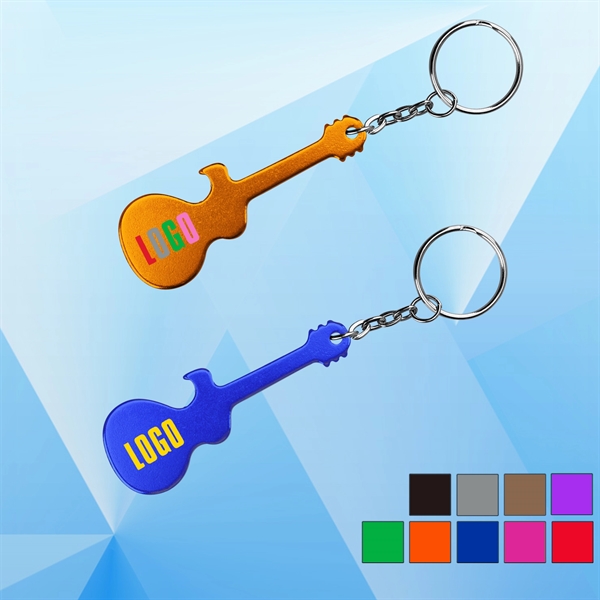 Guitar Shaped Bottle Opener with Key Holder - Image 1