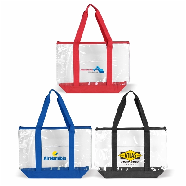Transparent Tote Bag, Clear Tote Bag with Zipper - Image 2