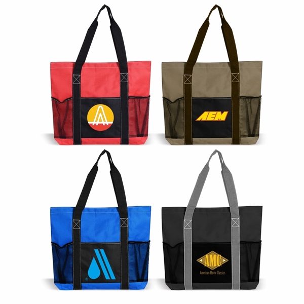 Tote Bag with Pocket, Reusable Grocery bag - Image 2