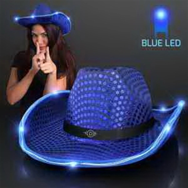 Sequin Cowboy Hat with LED Brim, 60 day overseas production  - Image 12