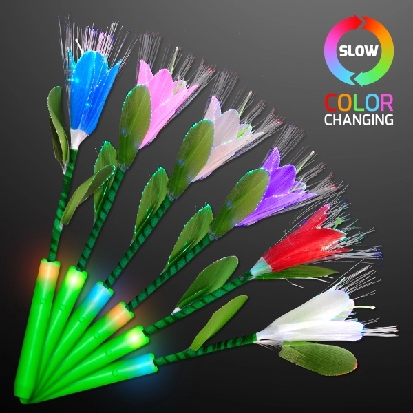 Fiber Optic LED Flowers in Assorted Colors - Image 2