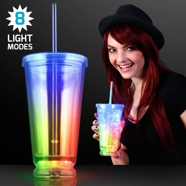 Light Up Multicolor Deluxe Double Wall Tumblers - Image 2
