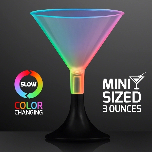 LED Mini Martini Glass Sippers, Slow Color Change - Image 2