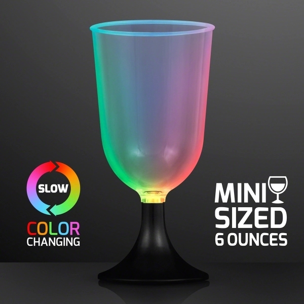 LED Mini Wine Glass Sippers, Slow Color Change - Image 2