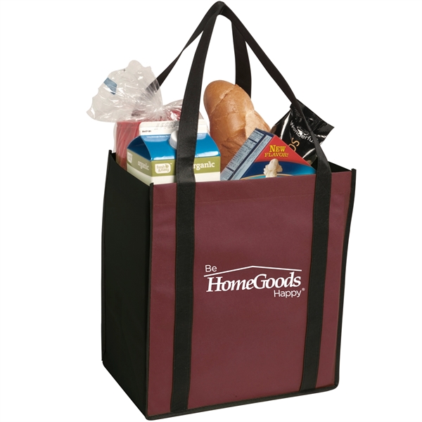 Non-woven two-tone grocery tote - Image 2