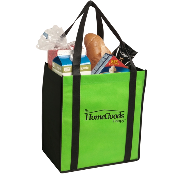 Non-woven two-tone grocery tote - Image 3