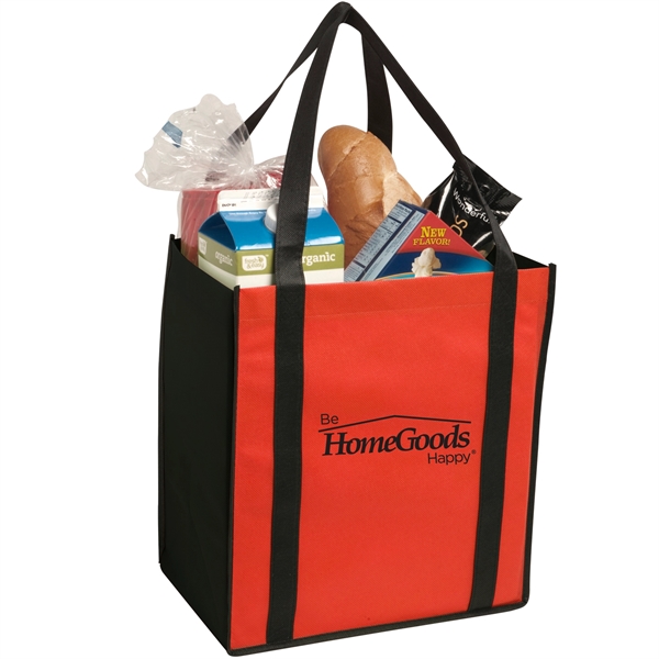 Non-woven two-tone grocery tote - Image 4