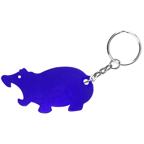 Hippo Shaped Bottle Opener with Key Holder - Image 2