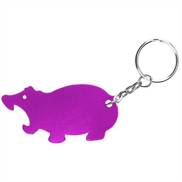 Hippo Shaped Bottle Opener with Key Holder - Image 3