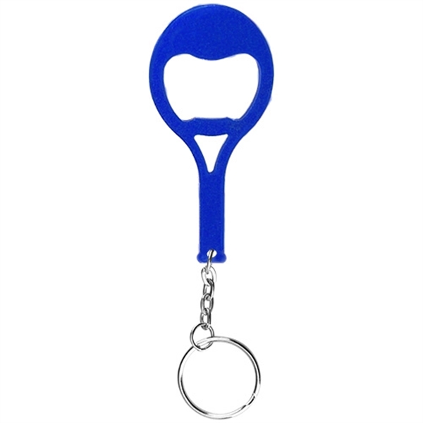 Tennis Racket Shaped Bottle Opener with Key Holder - Image 2