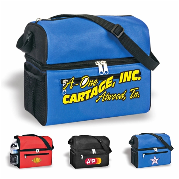 Cooler Bag, 6 Can Dual Compartment Insulated Bag, Dual Duty - Image 1