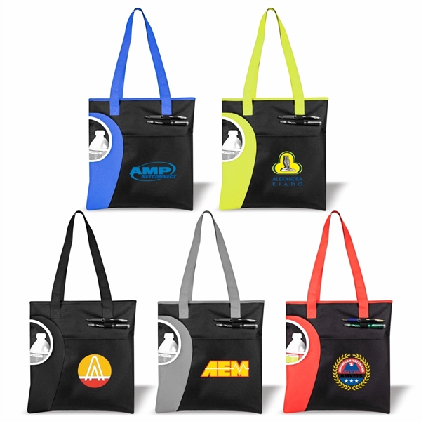 Tote bags with Zipper, Zipper Top Bottle Tote - Image 2
