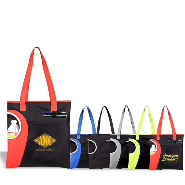 Tote bags with Zipper, Zipper Top Bottle Tote - Image 1
