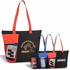 Tote bags with Zipper, Zipper Top Bottle Tote