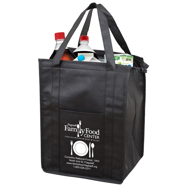 Super Cooler Large Insulated 12"x16" Cooler Zipper Tote Bag - Image 7