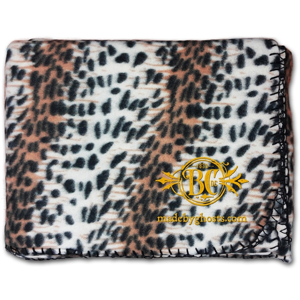 50" x 60" Fleece Whipstitch Blanket - Leopard - Image 1