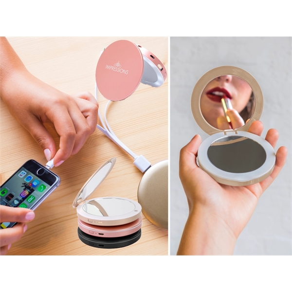 2 in 1 powerbank and Compact Mirror - Image 1
