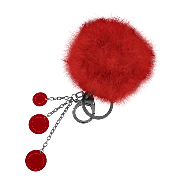 Plush Color Puff Key Chain - Image 4
