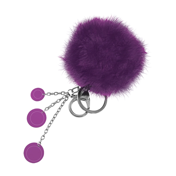 Plush Color Puff Key Chain - Image 5