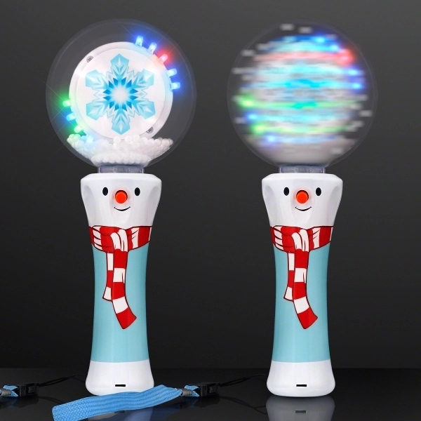 LED Winter Wonderland Snowflake Spinning Wand - Image 2