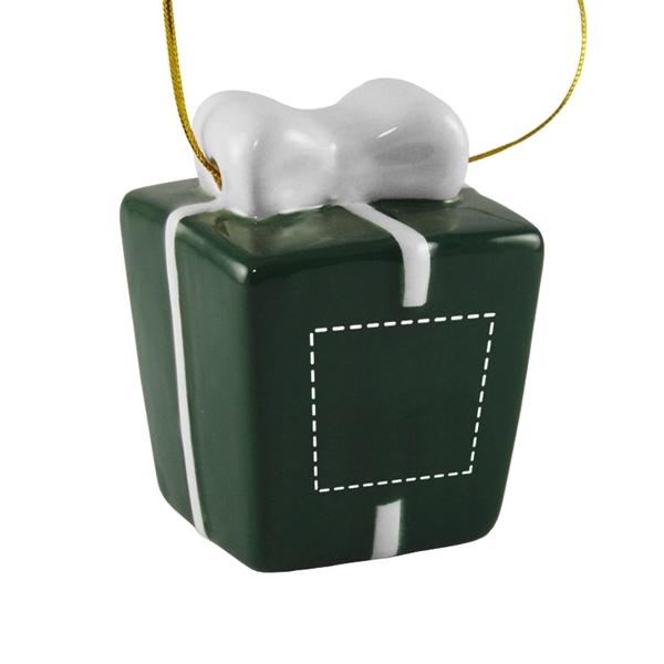 Gift Box 3D Ceramic Ornament - Image 2