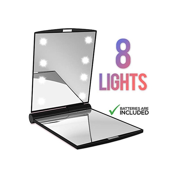 Essentials Portable Light Up Travel Mirror Battery Included - Image 1